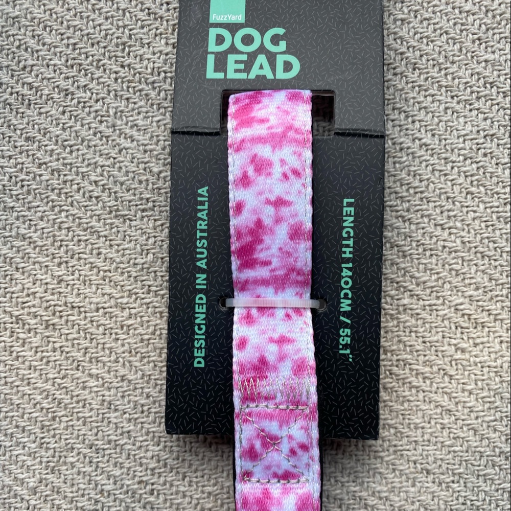 Fuzzyard Pink Tie Dye Dog Lead Leash 55.1” NWT Gift Puppy Pet - Picture 3 of 6